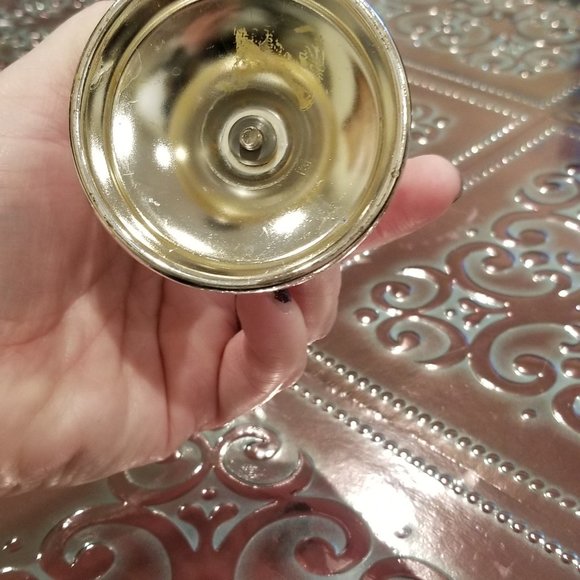 Vintage clear and frosted crystal vase and candle holders w/ silver base - Picture 4 of 5